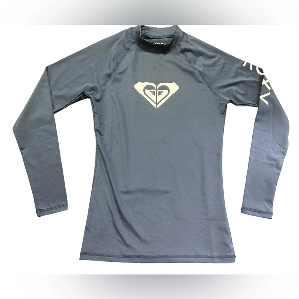 ROXY womens whole hearted long sleeve sun protection swim shirt XS beachwear NWT - Picture 2 of 8